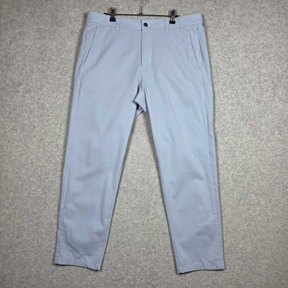 LululemonComission Slim Fit Pants Mens SIze 34x28 Light Blue Wovenair Ventlight